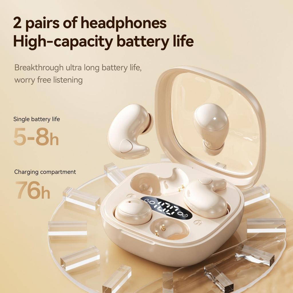 2025 Wireless Bluetooth Earbuds: M126 Dual In-Ear Sleep Headphones