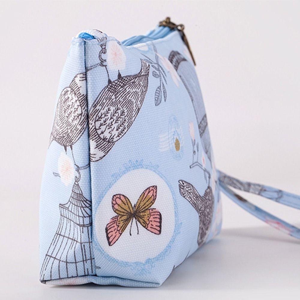 Bag Flower Printing Wash Pouch Cosmetic Bags Korean Storage Bags Toiletry Handbag Women Clutch Bag