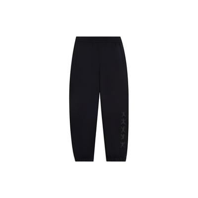 Sports Life Series Solid Color Mid-Waist Straight-Leg Joggers Men Bottoms Black AKLSB43-2