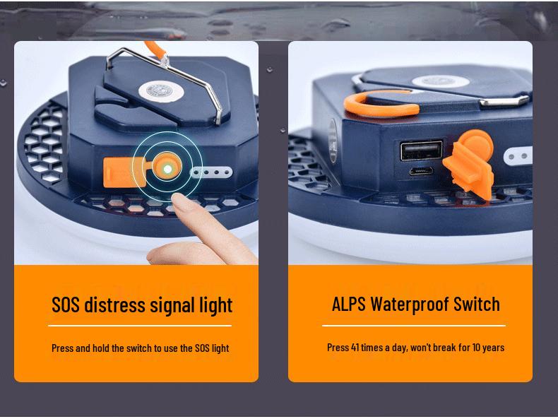 Rechargeable Super Bright LED Camping & Emergency Light for Outdoor & Night Market Use