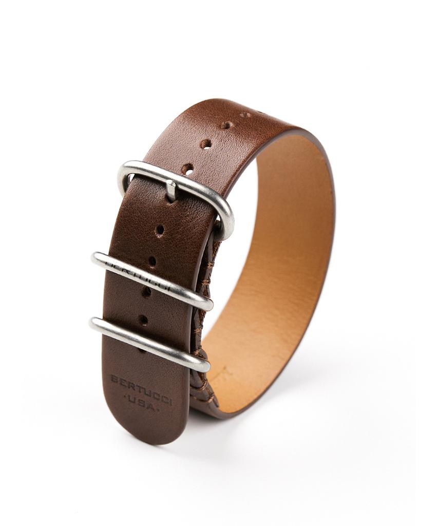 Beleutuchi Artisan Italian Leather Nato Strap 22Mm Tuscan Brown