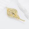 Vintage Feather Brooch Zinc Alloy Lightweight Jewelry Accessory For Women Elegant Retro Design Gift