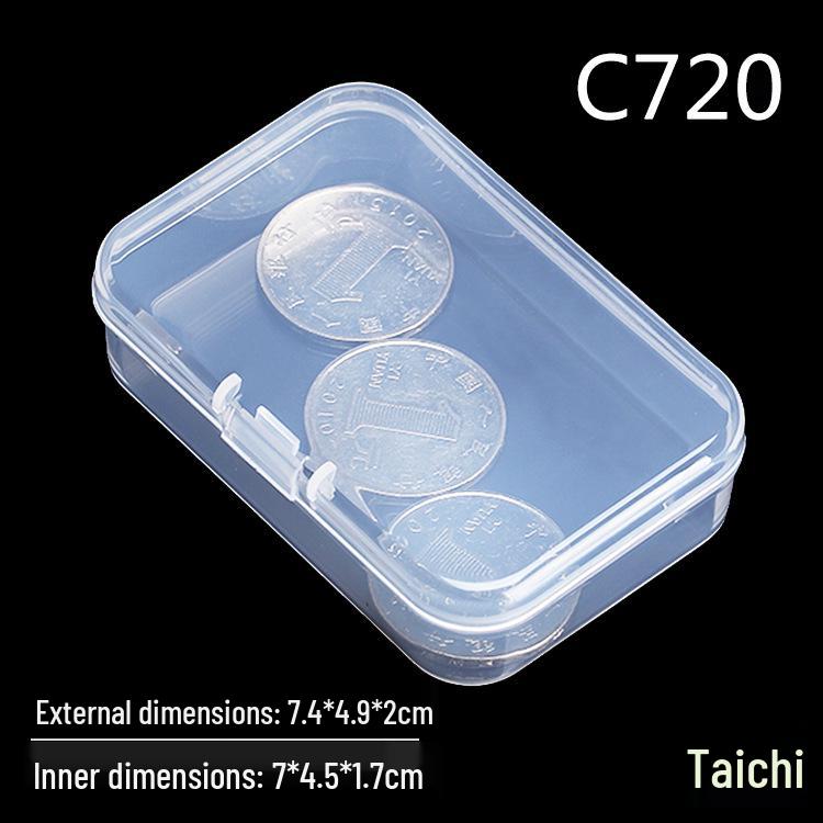 Rectangular Transparent Plastic Storage Box for Accessories and Screws
