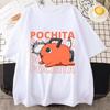 Anime T-Shirt Funny Pochita Graphic Printing Short Sleeve Summer Casual O-Neck Loose T-Shirt Tops Hip Hop Harajuku Oversized Tee