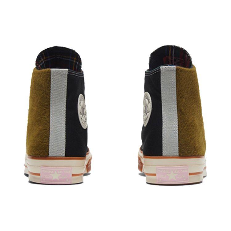 Converse 1970s Chuck Taylor All Star Comfortable Versatile High-Top Canvas Shoes Unisex Sneakers Black Brown 169843C