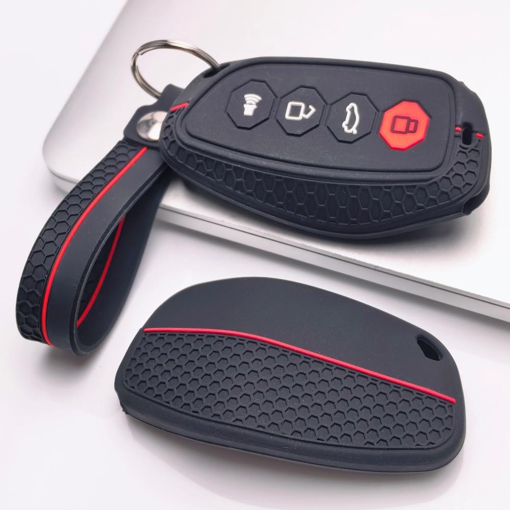 Key Fob Cover for Haval H6 Jolion Dargo M6 with Keychain Anti-Scratch Surface Shockproof Structure Soft Grip Texture Easy Install Design