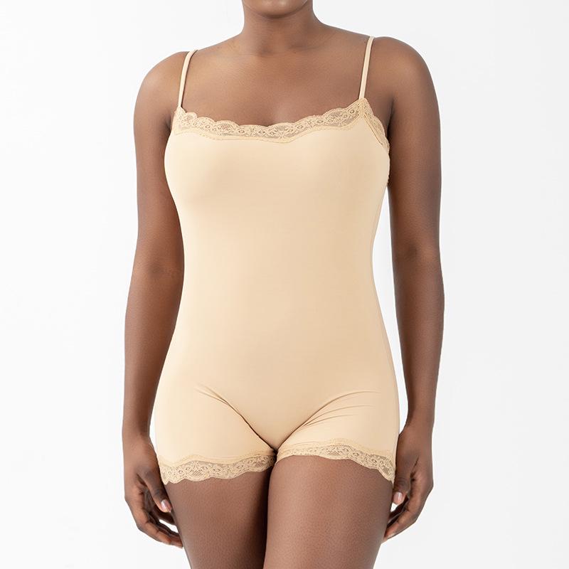 European & American Lace Suspender Bodysuit – Sexy, Breathable, Skin-Friendly Nude Sportswear