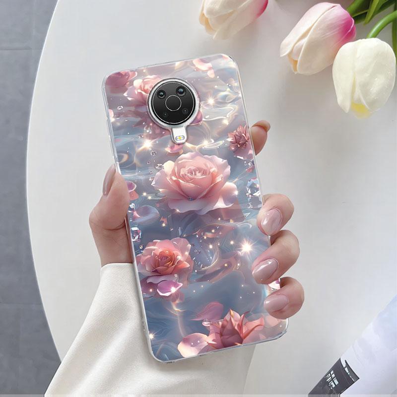 

For Nokia G10 G20 G21 G11 Nokia6.3 Case Luxury Phone Case For Nokia 6.3 Butterfly Flower Clear Soft Silicone Protective Cover Nokia G21