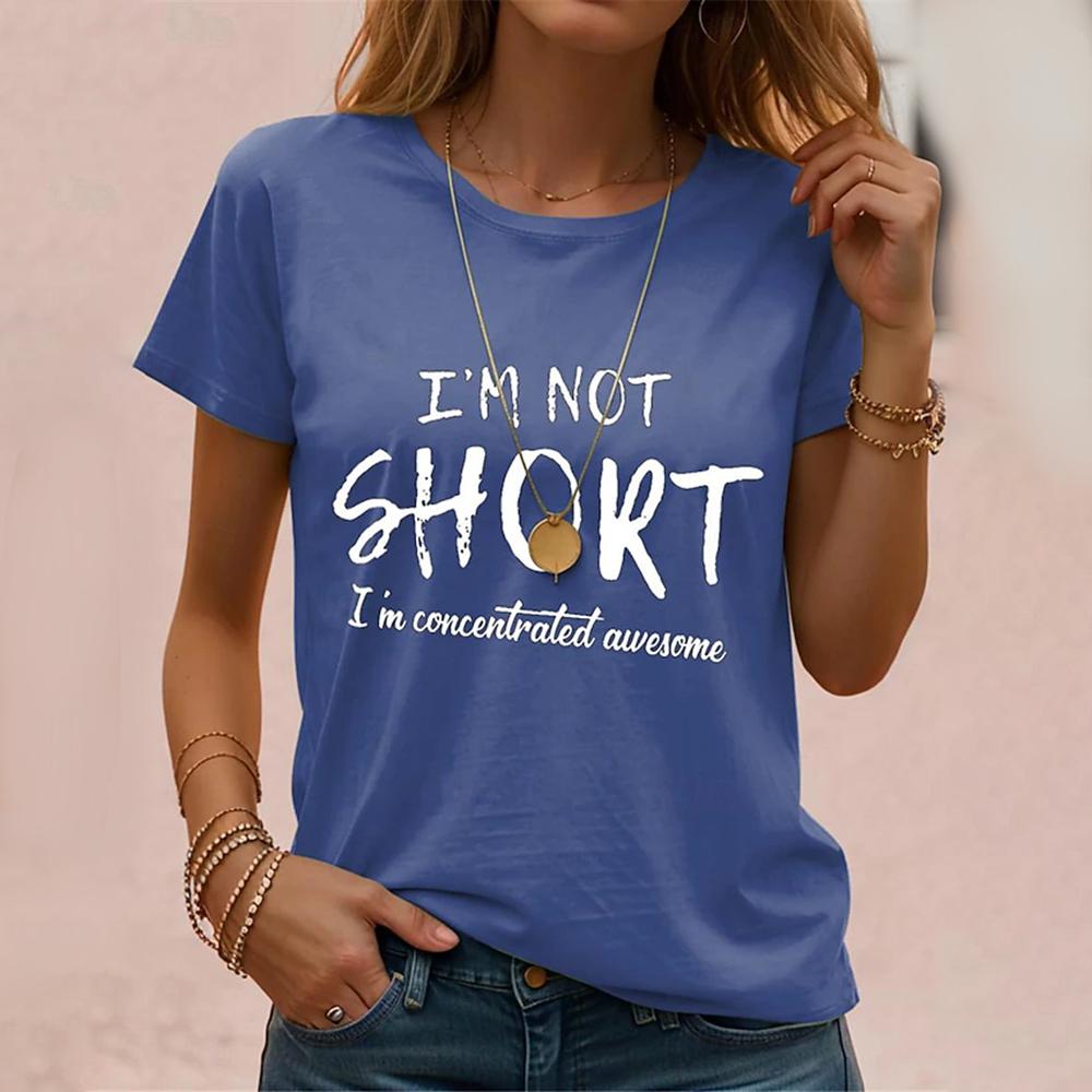 Fashion Letter 3D Printed Women's Short Sleeve T-Shirts New Casual T-Shirt Top Summer Loose Tops Tees Female Clothing Oversized