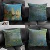 Art Style C-claude M-monet Pillow Case Natural Linen Double-Sided Printing Sofa Home Decor Cushion Cover