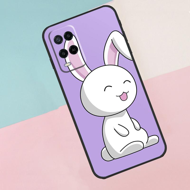 Bunny Rabbit Ears For Oppo A16 A76 A96 A15 A80 A60 A40 A94 A54 A98 A78 A18 A38 A58 A17 A77 A74 A57S Phone Case