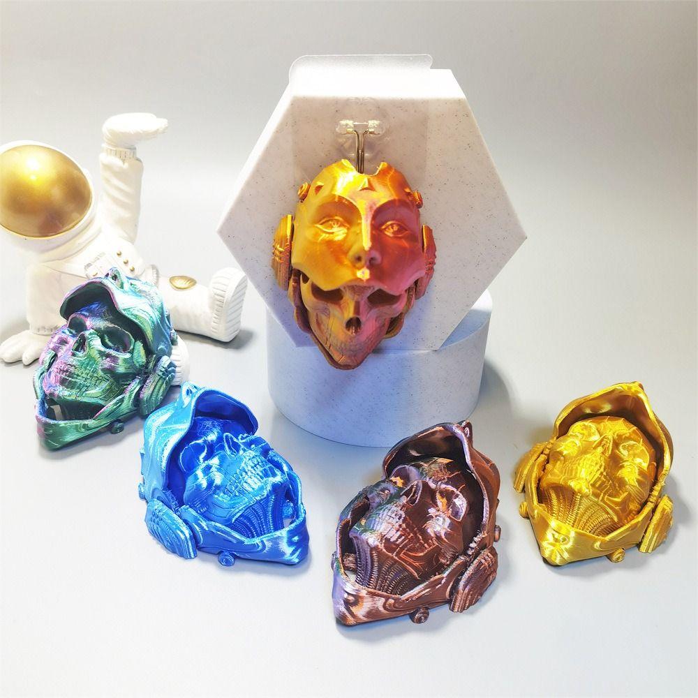 

Flip Skull Mask Model Pla Knight Mask Toy Custom 3D Printing Mask Model Craft Ornament style E