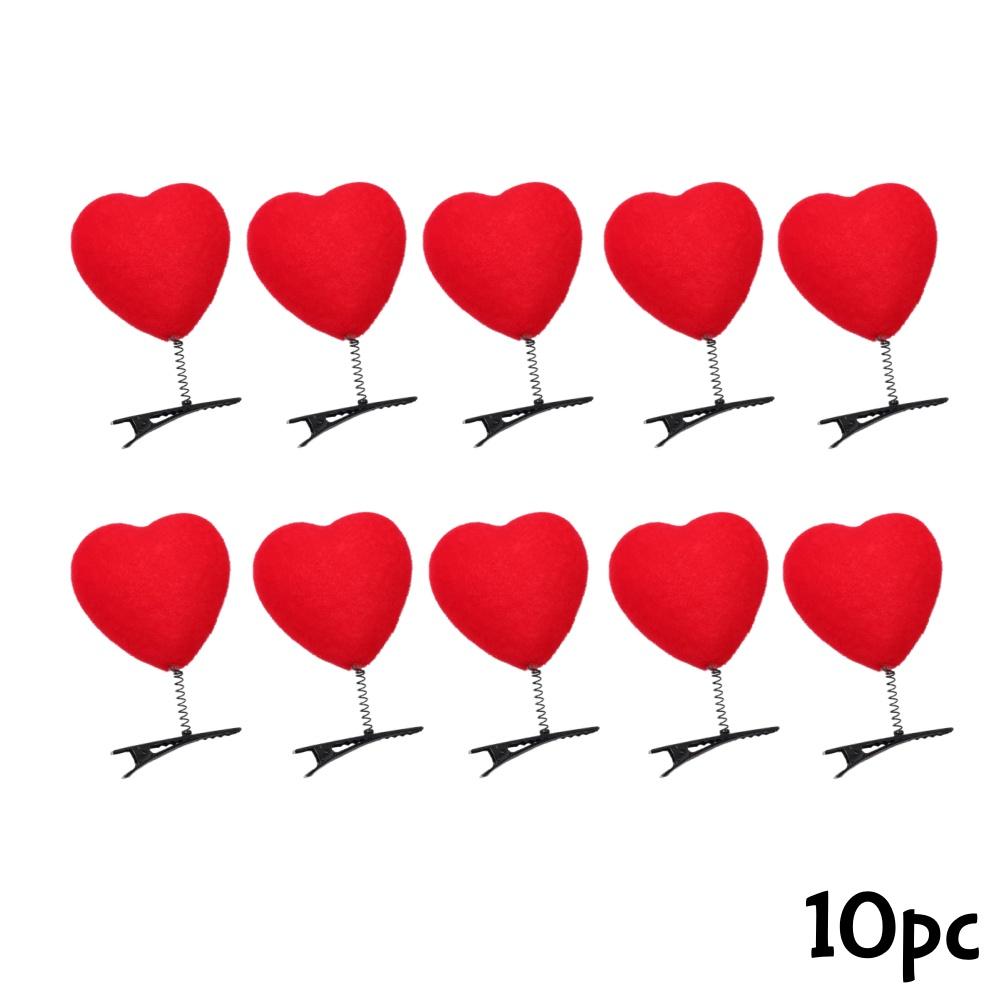 5/10pcs Heart Hair Clip 3D Plush Love Shaped Hairpins Fashion Duckbill Clip Wedding Party Hair Accessories for Girls Lady