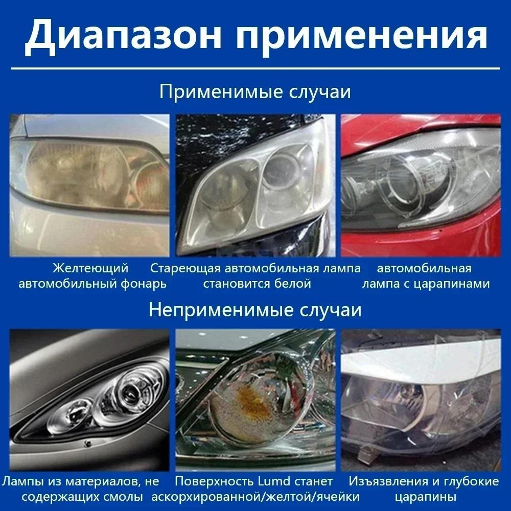 100ML Car Headlight Repair Coating Solution Repair Kit Oxidation Rearview Coating Headlight Polishing Anti-scratch Liquid