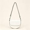 Women's Italian Leather Saddle Bag - Simple Style, Single Shoulder or Cross-Body with Magnetic Buckle