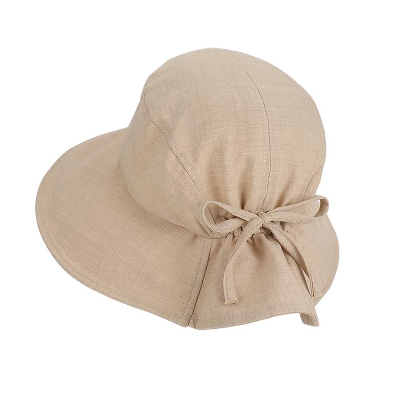 Summer outdoor large brim sun hat, children's sun hat, Korean version fashionable bow fisherman hat