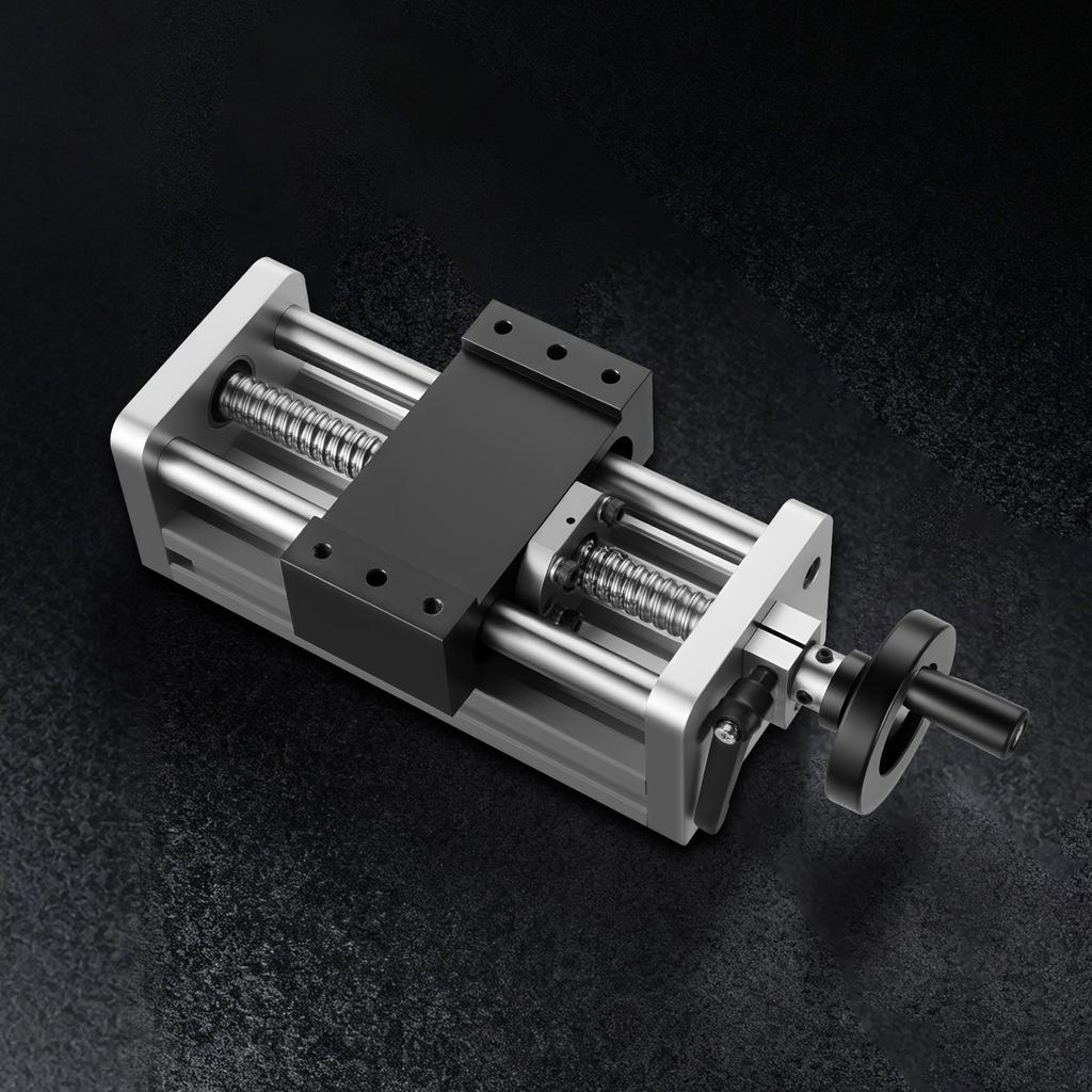 VEVOR Linear Stage Actuator, 100 mm Effective Stroke, Ball Screw CNC Linear Motion Guide Rail, Double Optical Axis, C7 High-Precision