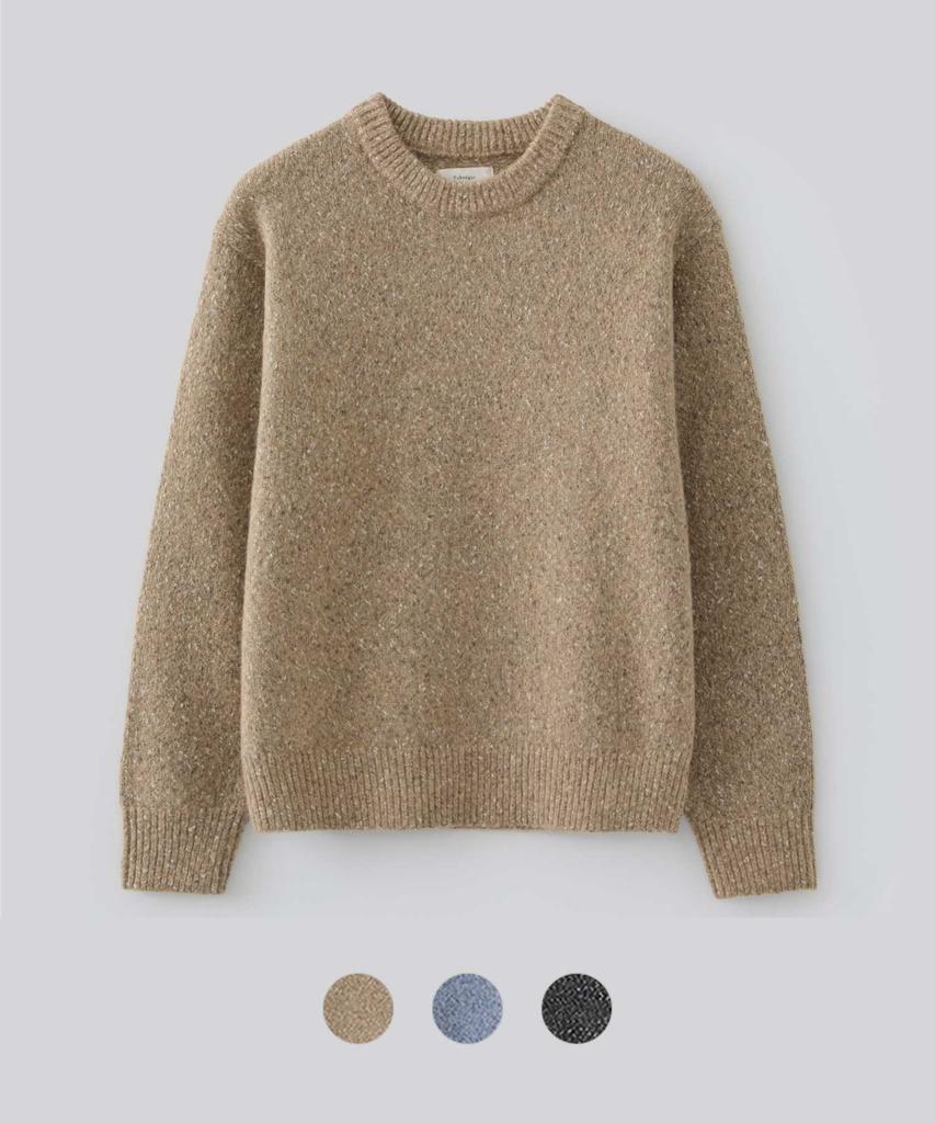 Pabeulega Rosetta Wool Nep Yarn Knit (3 Colors)