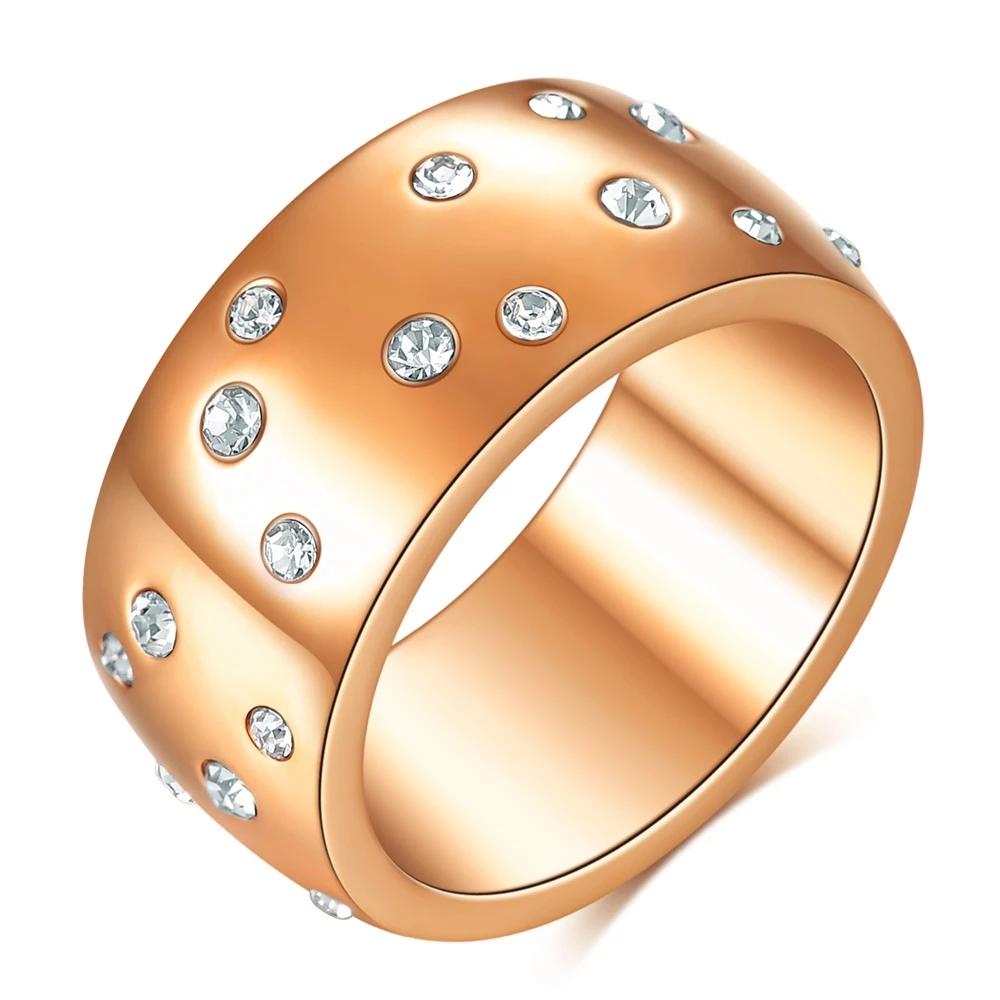 Croissant Rings for Women Braided Twisted Signet Stainless Steel Chunky Dome Ring Stacking Band Jewelry Anillos Joyas De Mujer