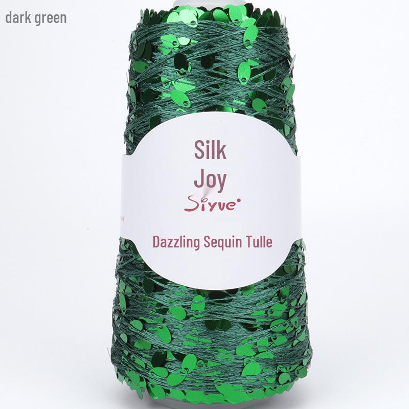 Siyue Silk Color Point Yarn: Dazzling Sequin Wool with Water Drop Sequins for DIY Hand Knitting