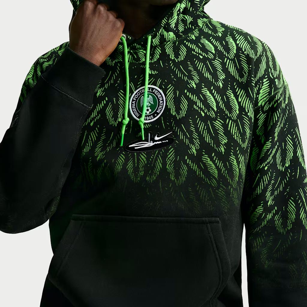 Nike Nigeria X Slawn Fleece Hoodie Black Unisex Tops IR5219-010