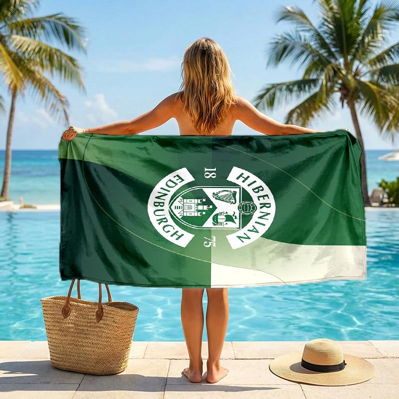 Asciugamano da Spiaggia Hibernian FC Asciugatura Rapida Microfibra Assorbente Portatile da Viaggio per Nuoto