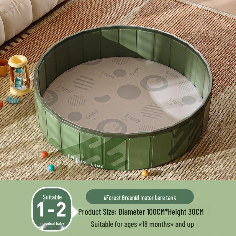 In-Stock Foldable Forest Green Inflatable Ball Pit: Indoor Toy Playpen for Boys and Girls