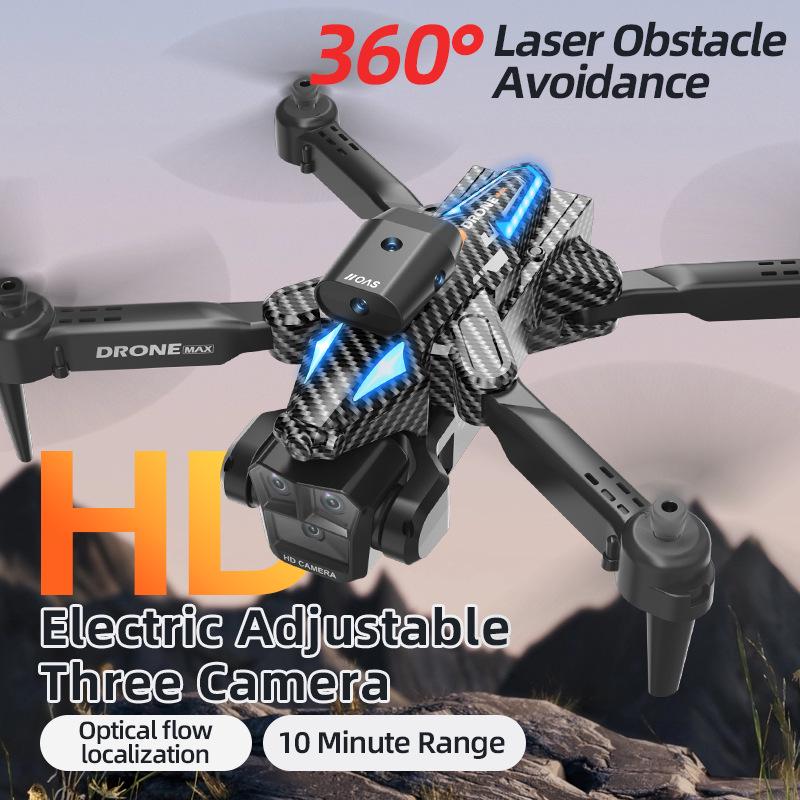 C10 HD Triple Camera Drone with Intelligent Obstacle Avoidance, Remote Control, and Four-Axis Design
