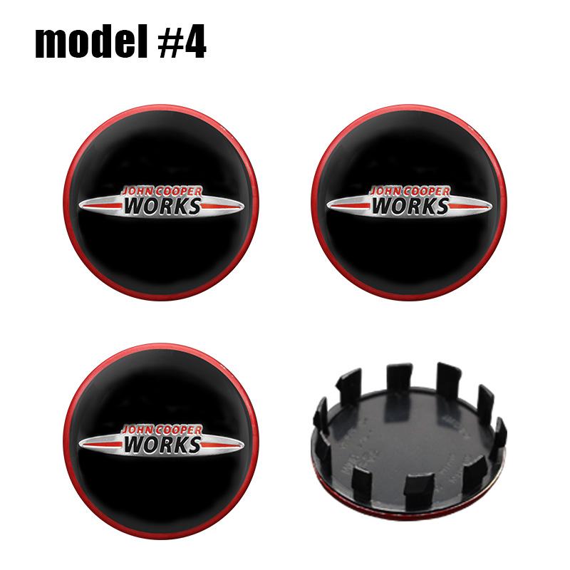 4Pcs 56mm Car Wheel Center Hub Caps Mini Logo Badge Rim Cover Emblem For Mini Cooper R55 R56 R57 R58 R59 F54 F55 F56 F60 JCW
