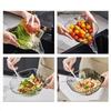 Multifunction Drain Basket Kitchen Washing Fruit Vegetables Hollow Storage Basin