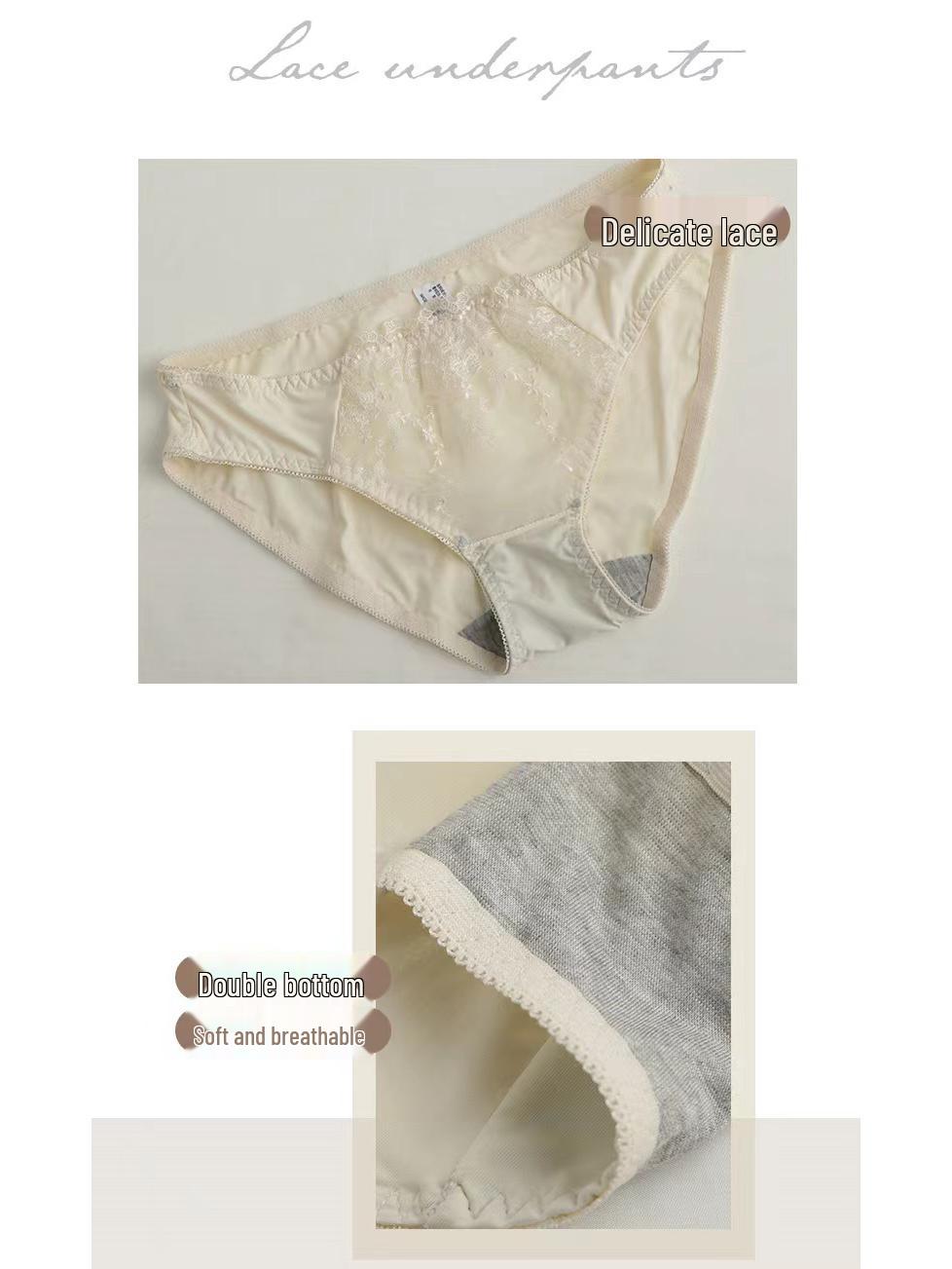 

Benmingnian Lace Wire-Free Push-Up Bra Set for Women 34/75B Cup