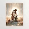 Jesus Christus Leinwand Postres Christliches Jesus Porträt Wandkunst Druck Poster Ich werde mit Christus gehen LDS Bibelvers Geschenk Poster
