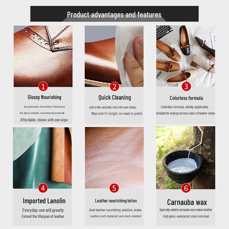 Portable Self-Polishing Leather Shoe Wipes
