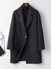 Женское кашемировое пальто средней длины двустороннее - 2025 Новый свободный дизайн из высококачественной шерсти