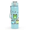 1PC Frog Group Music Party Cartoon Print 750ml Color Plastic Sports Water Bottle Leakproof Flip Straw Lid Suitable for Sports Office Home Use