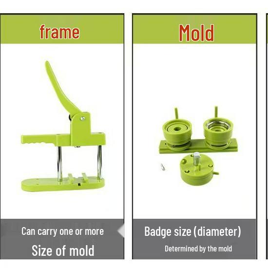 Push-Pull Badge Machine with Interchangeable Molds - Guzi Tinplate Badge Maker