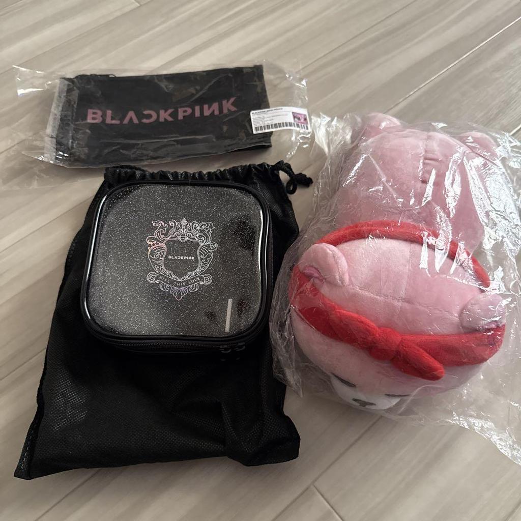 [USED] BLACKPINK Korean Official Merchandise Pouch Mesh Pouch Plush Toy