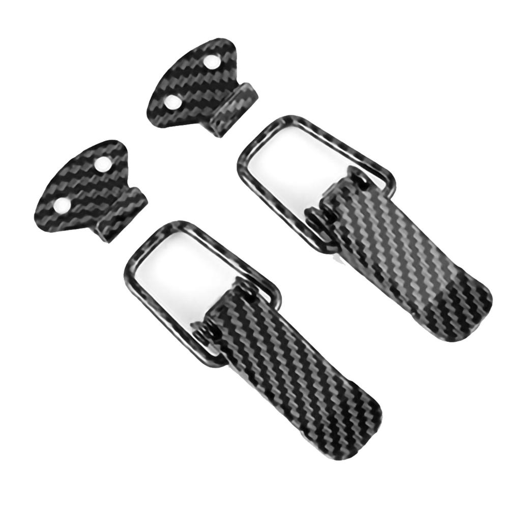 Pair Car Bumpers Trunk Hatch Lid Quick Release Fasteners Hook Lock Clips Auto Truck Exterior AccessoriesCarbon Fiber S