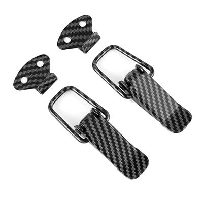 Pair Car Bumpers Trunk Hatch Lid Quick Release Fasteners Hook Lock Clips Auto Truck Exterior AccessoriesCarbon Fiber S