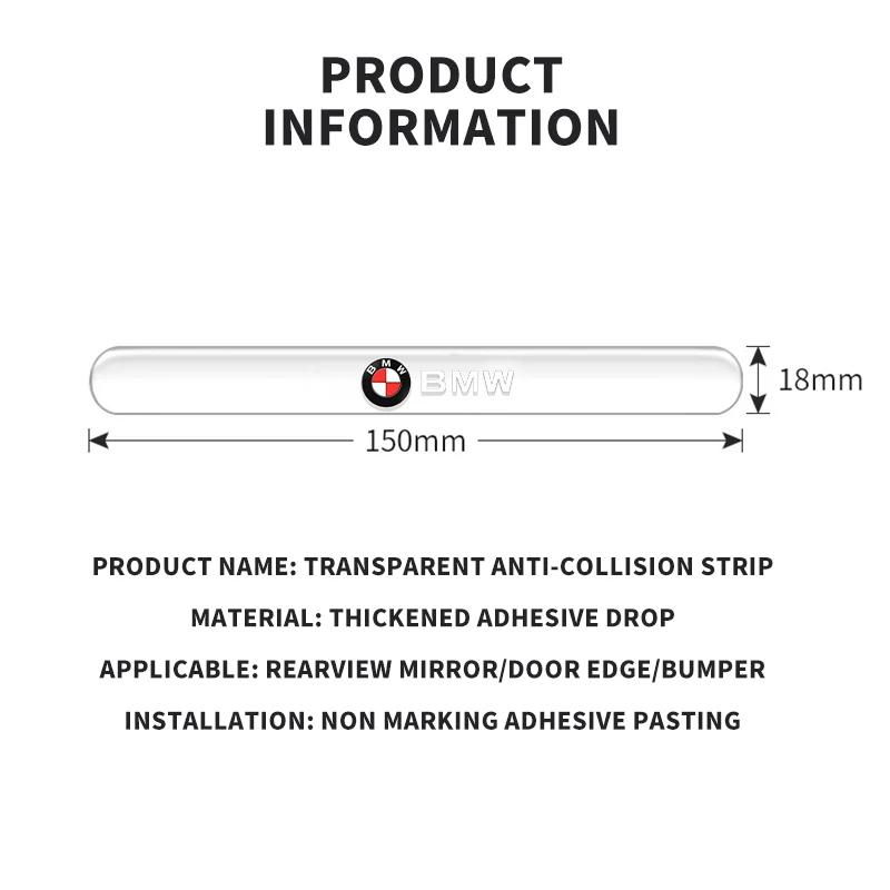 4PCS Car Door Anti-collision Protector Bumper Strip Sticker For BMW E90 E60 E46 E93 F20 F21 F30 F31 F32 F33 F34 F15 F10 F01 F11