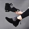 New Style Ankle Boots with Round Toe and Low Heel, Lined with Soft Fleece, Women's Shoes, Women's Boots