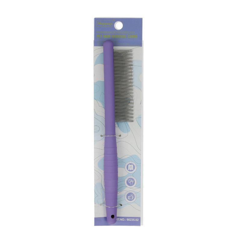 Solid Wood Pet Comb with Fluffy Needles and Detangle Knife