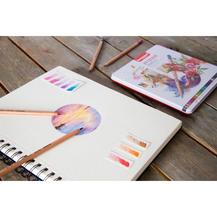 Crayons de couleur - BRUYNZEEL - Expression - Tui en métal - 36 pièces - Multicolore