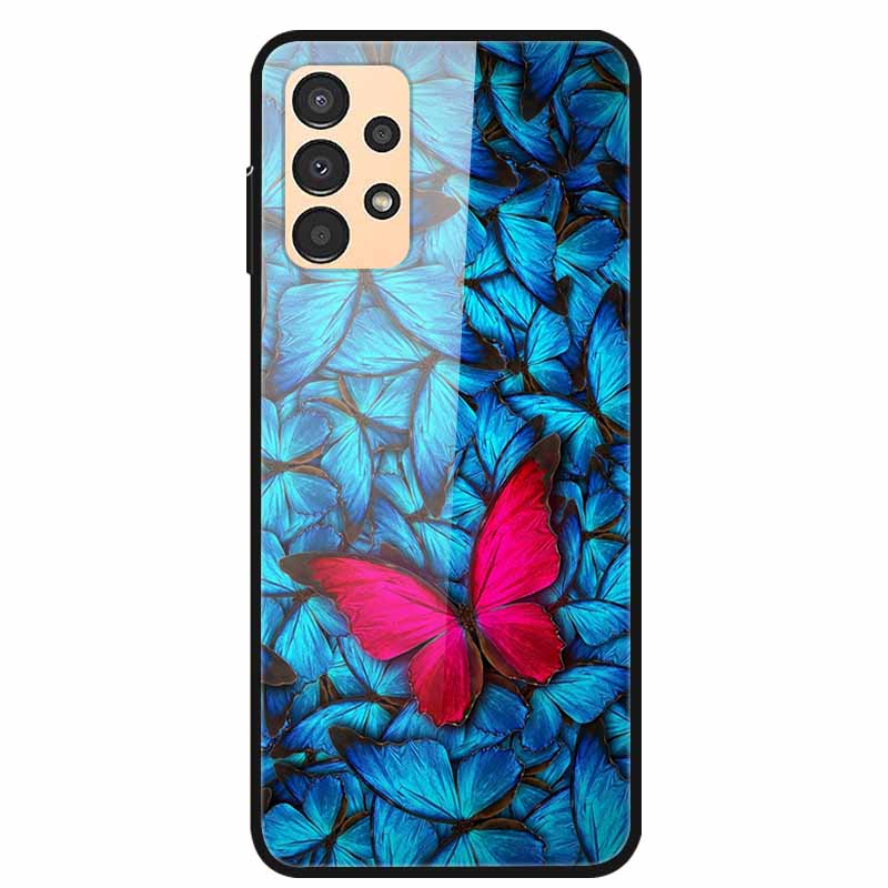 Funda para Samsung A53 5G 2022 Mármol Vidrio Templado Tapa Dura para Fundas de Teléfono Samsung Galaxy A33 A73 5G Protección Fundas