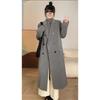 Grauer High-End Damen-Trenchcoat im koreanischen Stil 2025 - Lockere Passform, Anzugdesign für Frühling, Herbst und Winter
