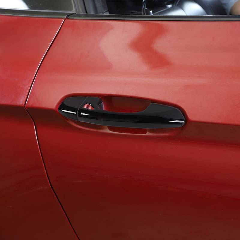  ABS Door Handle Decoration Cover Sticker Fit For Ford Mustang 2015-2023 Exterior Accessories