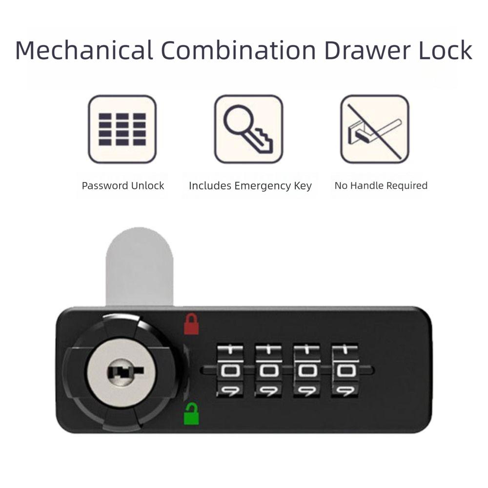 Zinc Alloy Mechanical Password Lock Anti-theft 4 Digital Code Password Safety Lock Durable Security Combination Lock