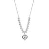 925 Sterling Silver Heart Pendant Necklace , Simple Stylish Design , Summer New Arrival for Women