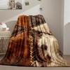 1 Stück Decke, Verziert mit Tierfell-Patchwork, Bedruckte Überwurfdecke, Schaldecke, Kuscheldecke, Bequeme Und Weiche Plüschdecke, Warm Und L