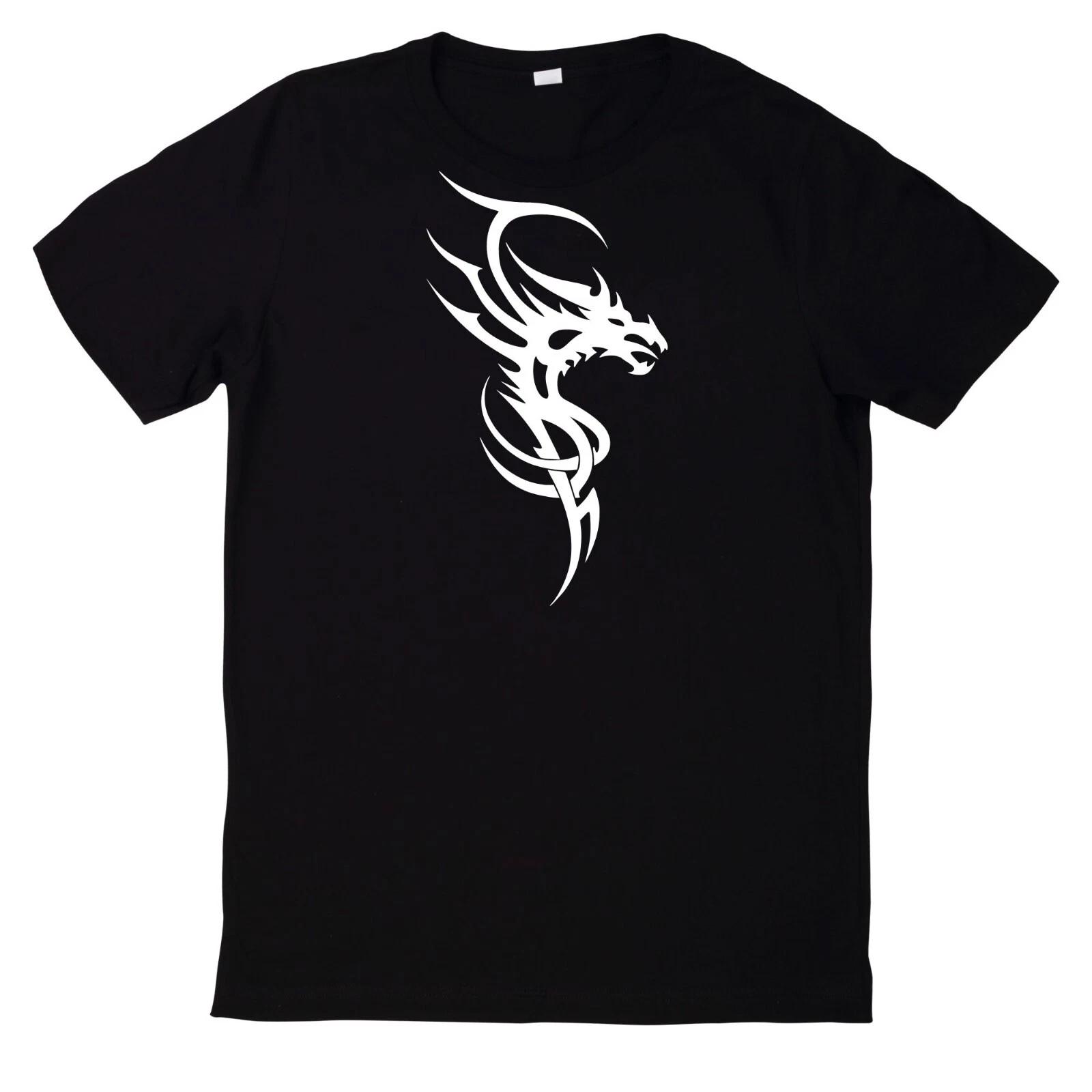 T-Shirt Tribal Dragon Drachen Drache Tattoo Mystisch Motiv Baumwolle XXXXL